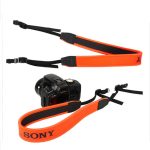 Alça Pescoço Neoprene Macio Para Câmera Sony - Laranja - Imagem 2