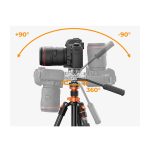 Tripé K&F Concept Profissional Com Cabeça Fluida - KF09.136 - Imagem 5