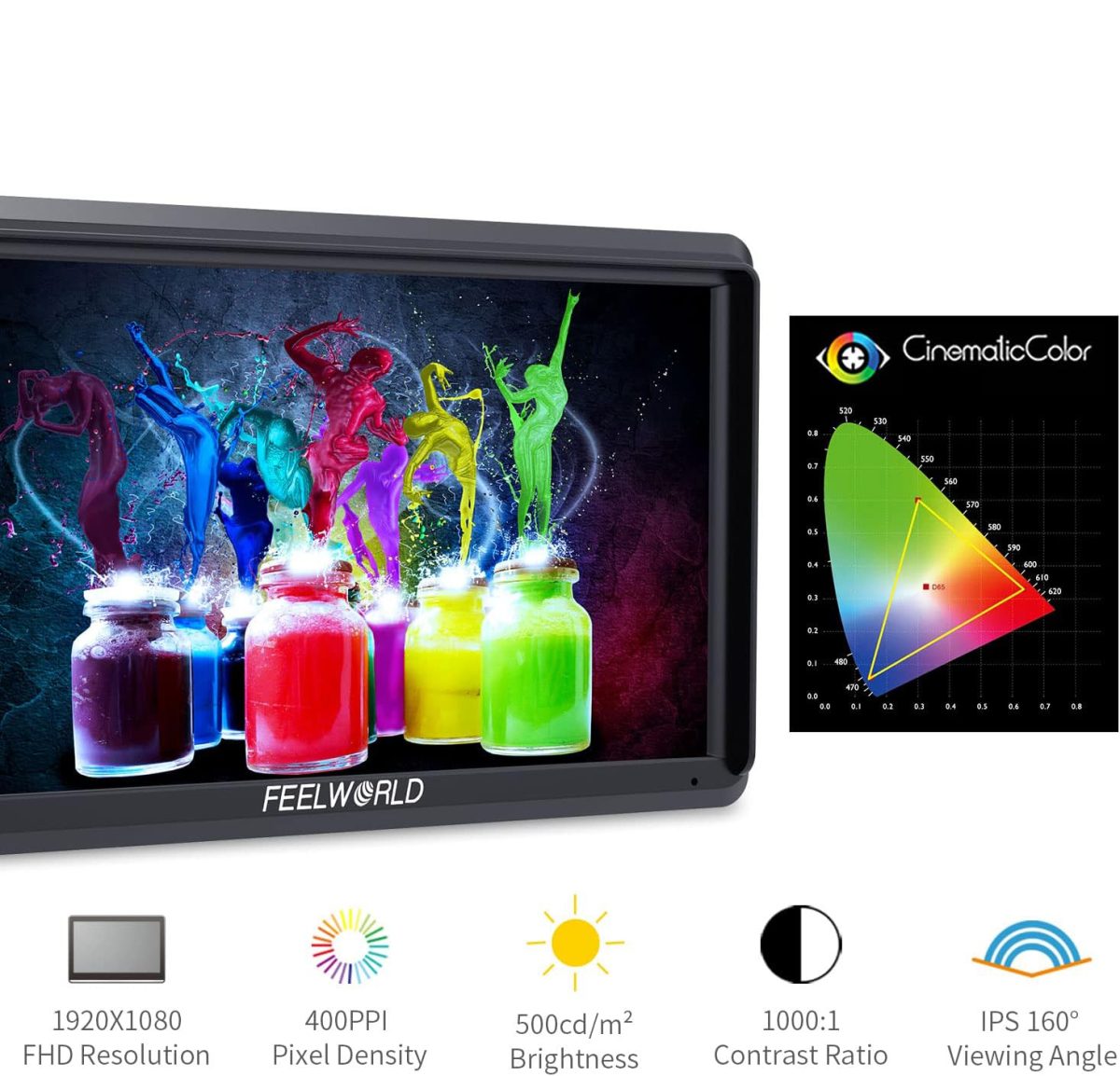 Monitor Feelworld Fw568 4k Lut Videoassist Dslr - Imagem 4