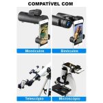 Adaptador Smartphone Para Telescópio Binóculo Microscópio