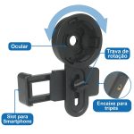 Adaptador Smartphone Para Telescópio Binóculo Microscópio - Imagem 2