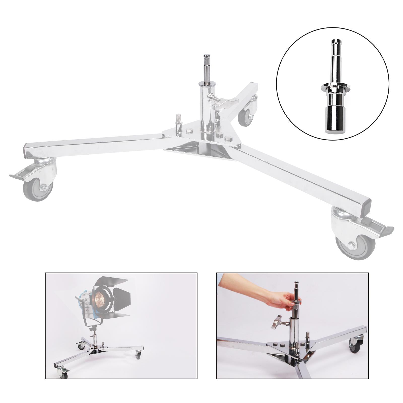 15436769747-15216566025-be65b203-692f-4576-be5f-7af6d0c58bdc.jpg Suporte Base Tripé Iluminação Com Rodinhas Aço - S035 - Imagem 1