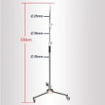 Tripé De Iluminação 3m Aço Inox Com Rodinhas - S2381 ou Greika LSD-300 - Imagem 4