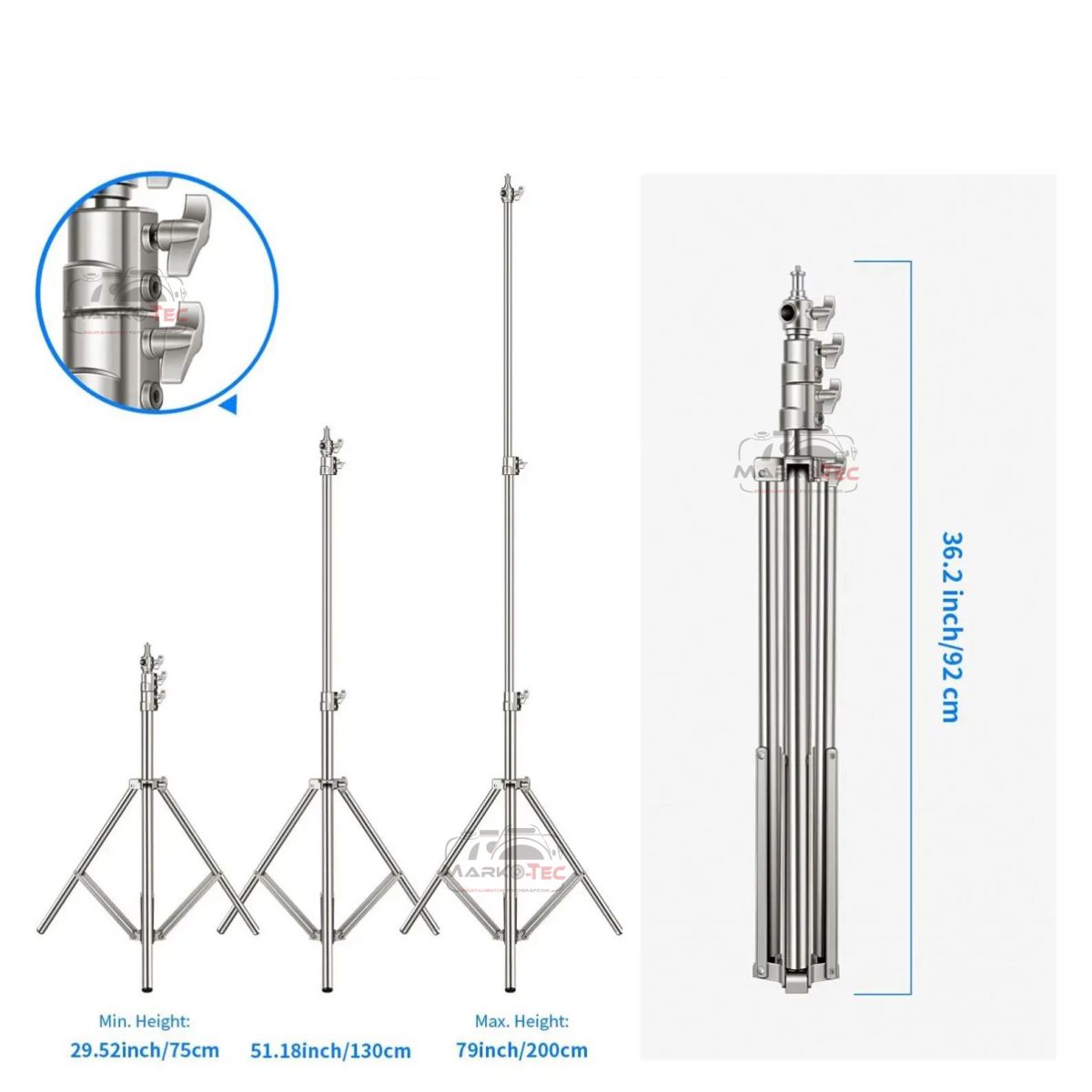 Tripé de Iluminação 2,80m Aço Inox Super Resistente - LS288 - Imagem 3