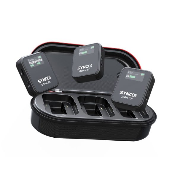 Microfone Sem Fio Synco G2 A2 Pro Com Caixa Carregamento