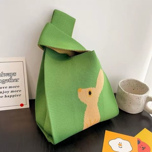 Bolsa de Mão Croché Fofo Instax Câmera Livros - Verde