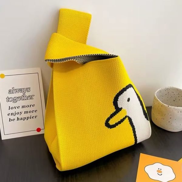 Bolsa de Mão Croché Fofo Instax Câmera Livros - Amarelo