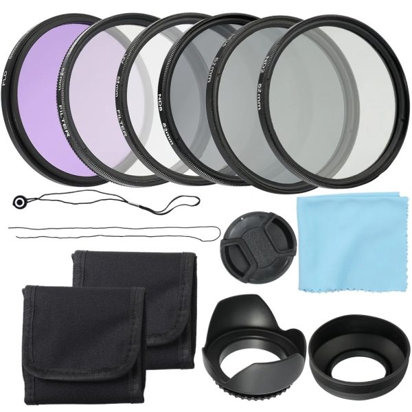 Kit Filtros 52mm Uv Cpl Fld Nd2 Nd4 Nd8 Parasol