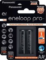 Pilhas Panasonic Pro AA 2550mAh Recarregável