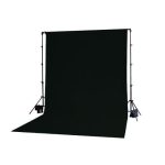 Fundo Fotográfico Tecido Preto Muslin Background 3x5m