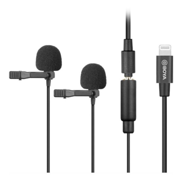 Microfone Lapela Boya BY-M2D Para iPhone Lightning