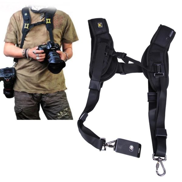 Alça Strap Dupla Universal Para Câmera DSLR - K019