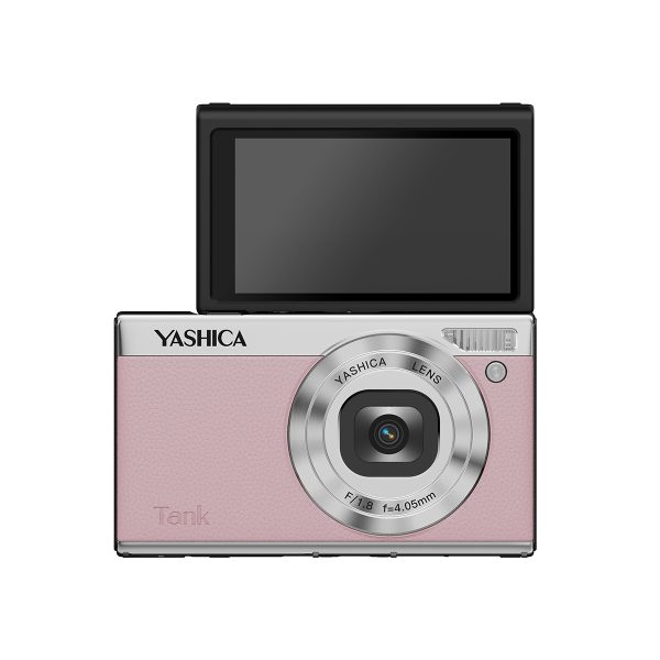 Câmera Digital Yashica Tank 12MP 4K com Tela Flip - Rosa