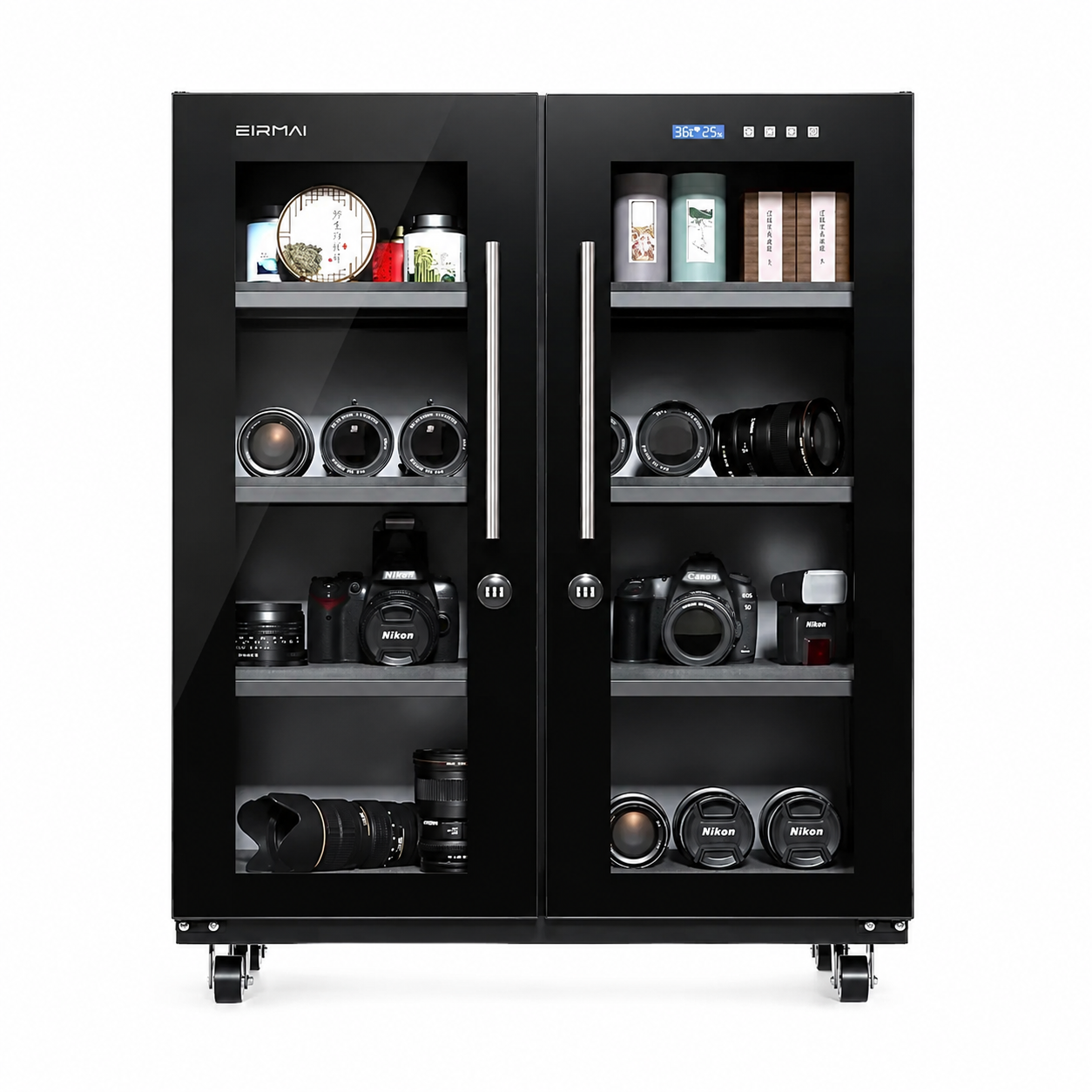 15578100087-mrd-268tpro.png Gabinete 250l Dry Box Desumidificador Para Câmeras e Lente MRD-268TPRO - Imagem 1